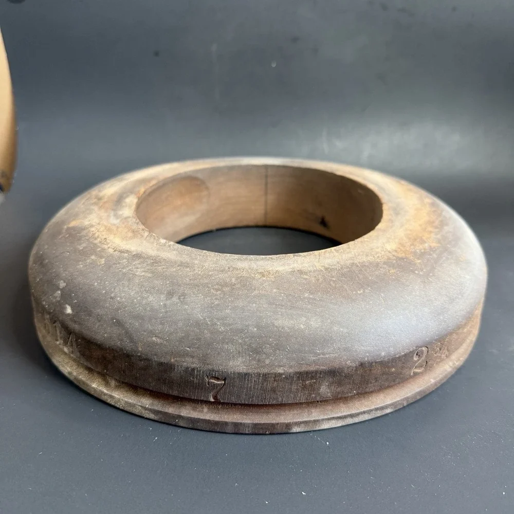 Vtg Hatters Supply House Industrial Wooden Millinery Hat Mold Block Form 514 7 2